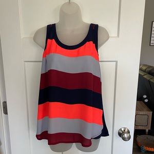 Striped Express Sleeveless top size large